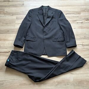 Lauren Ralph Lauren 100% Wool Charcoal Pinstripe Men's Blazer & Pant Suit